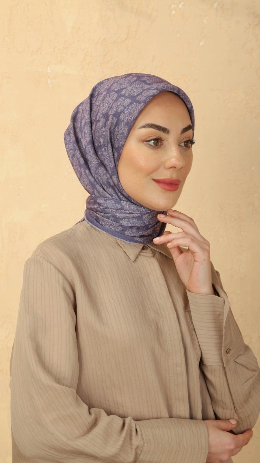 Locella Soft Pamuk Eşarp Mor