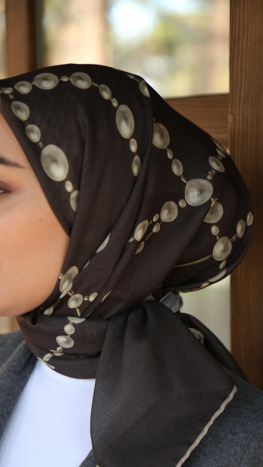 Locella Soft Pamuk Eşarp Kahve
