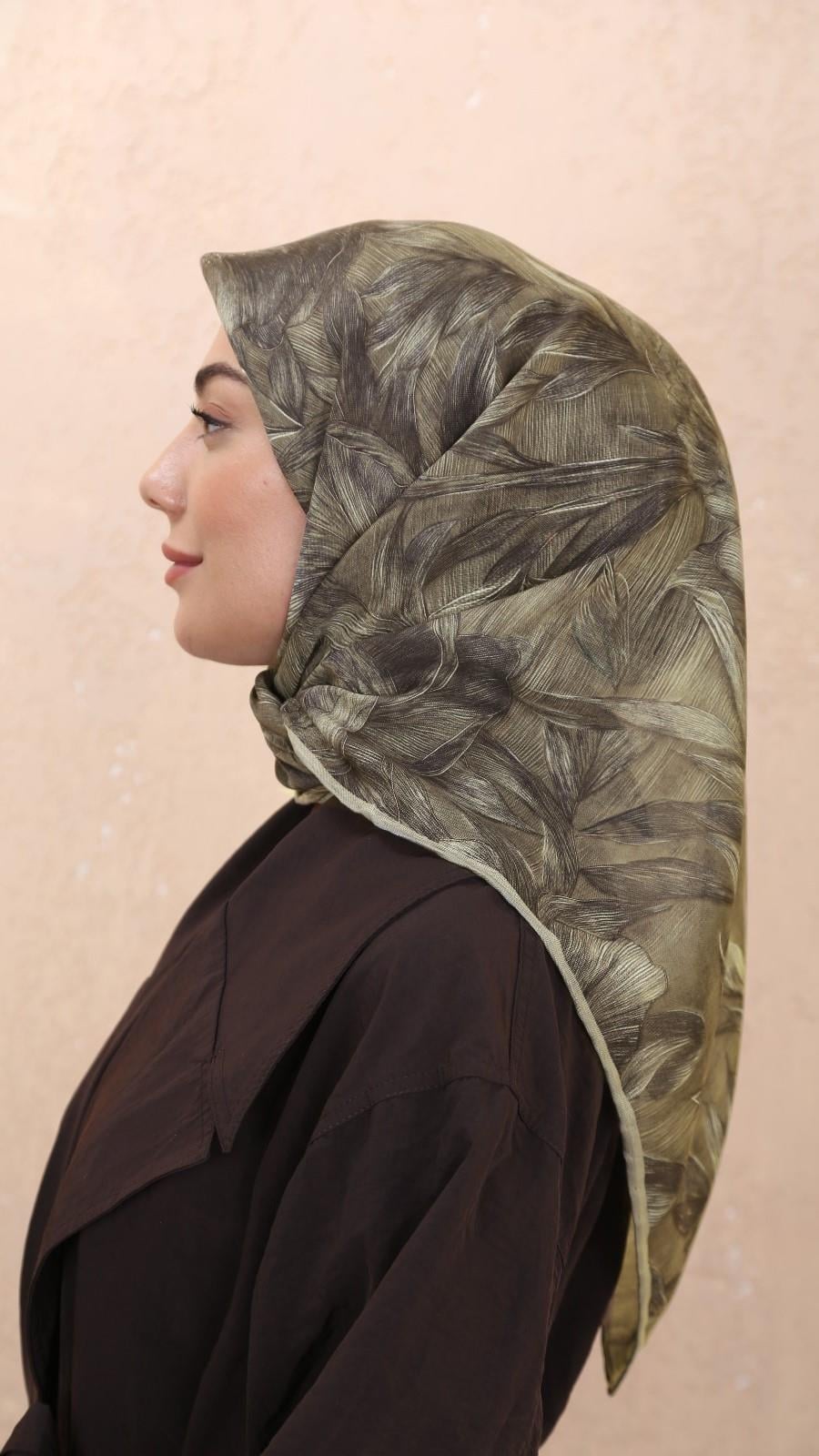 Locella Soft Pamuk Eşarp Olive-9