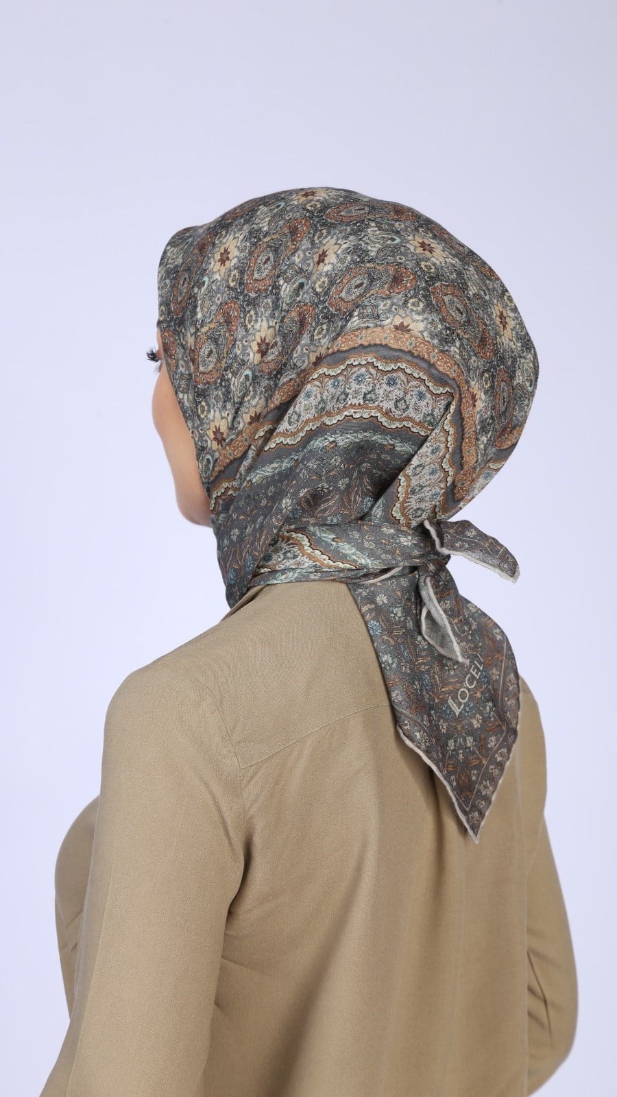 Locella Soft Pamuk Eşarp Gri