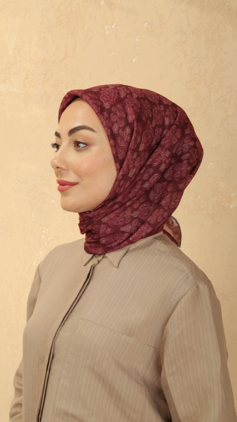 Locella Soft Pamuk Eşarp Bordo