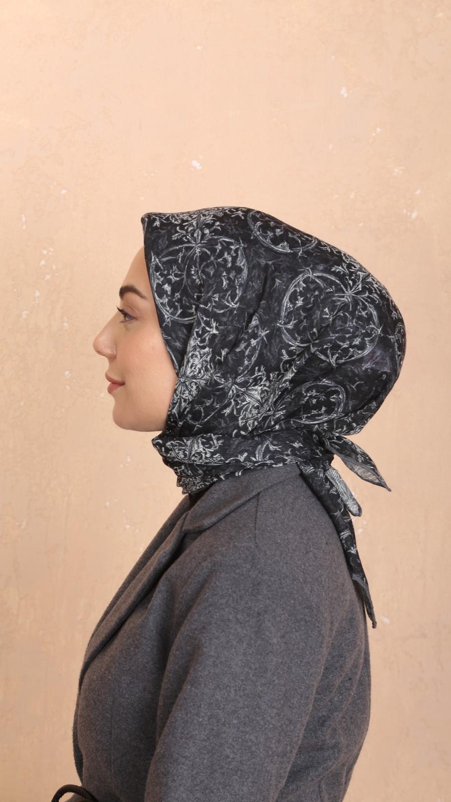 Locella Soft Pamuk Eşarp Siyah