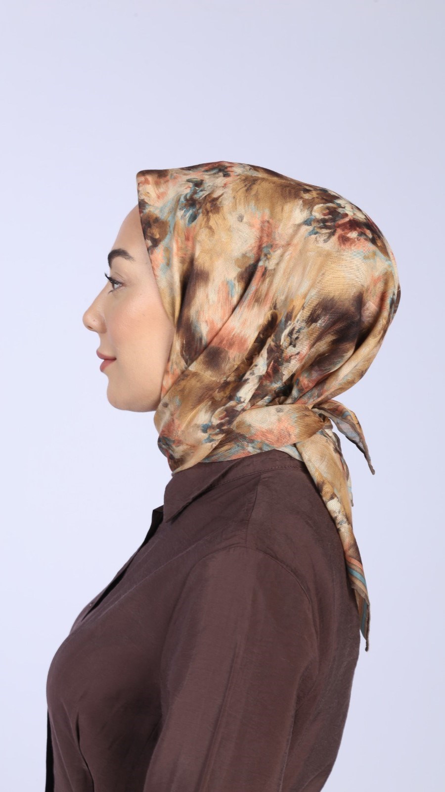Locella Soft Pamuk Eşarp Kahve