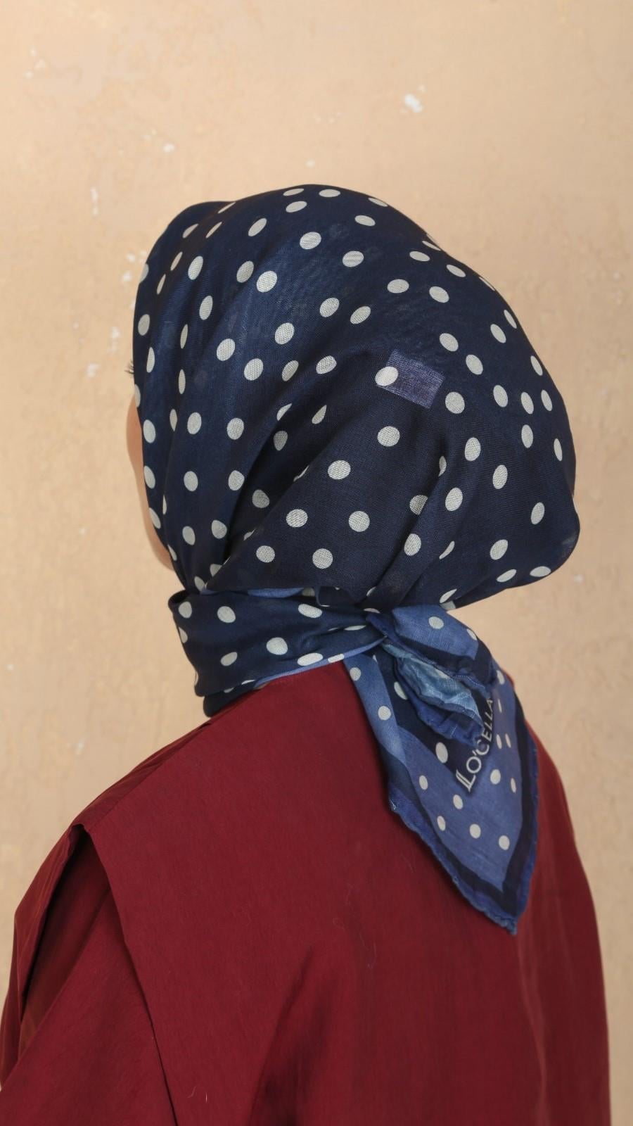 Locella Soft Pamuk Eşarp Lacivert