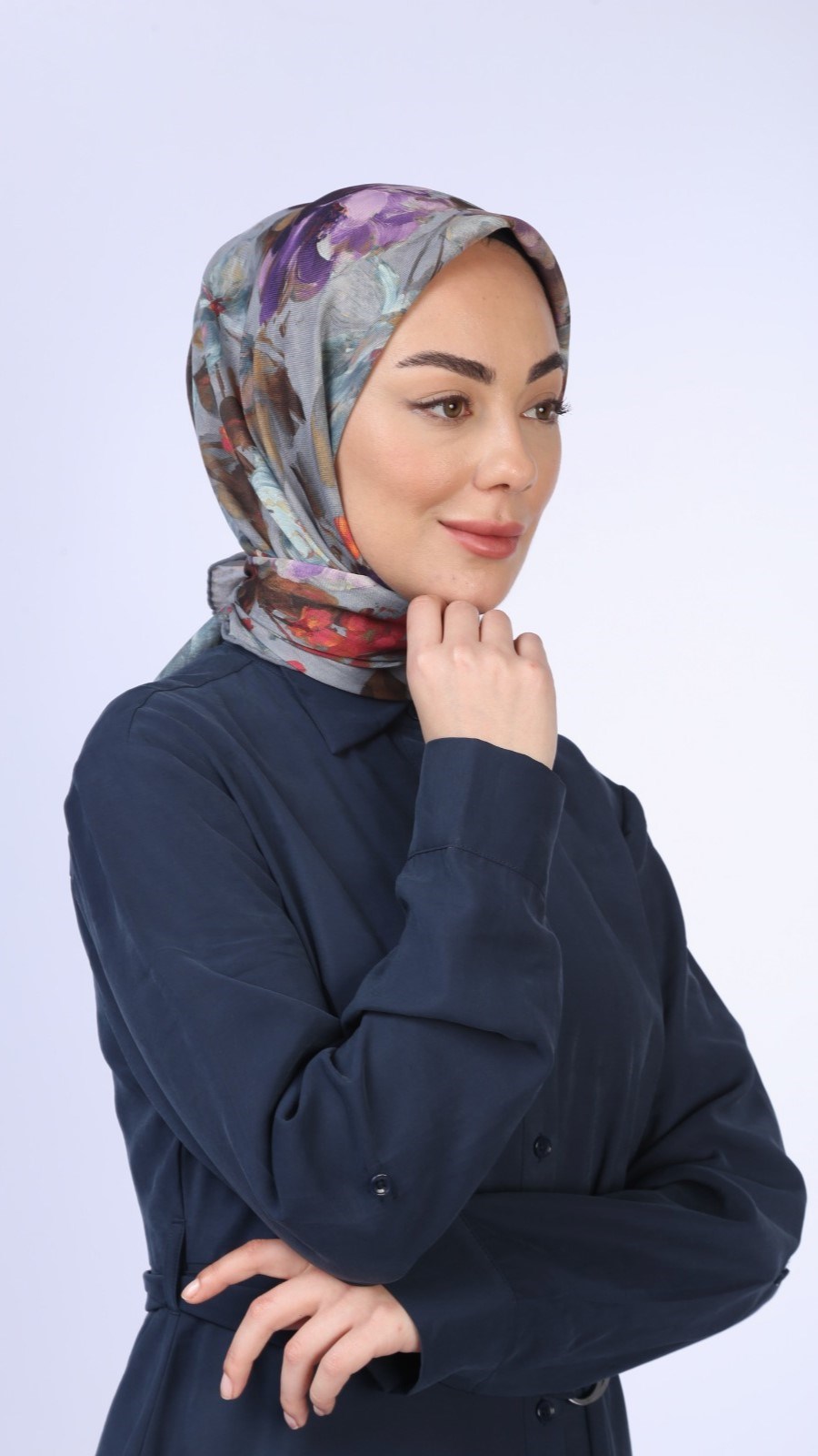 Locella Soft Pamuk Eşarp Gri