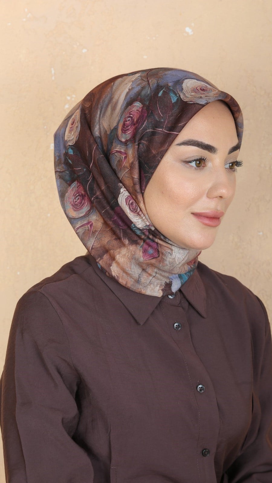 Locella Soft Pamuk Eşarp Kahve