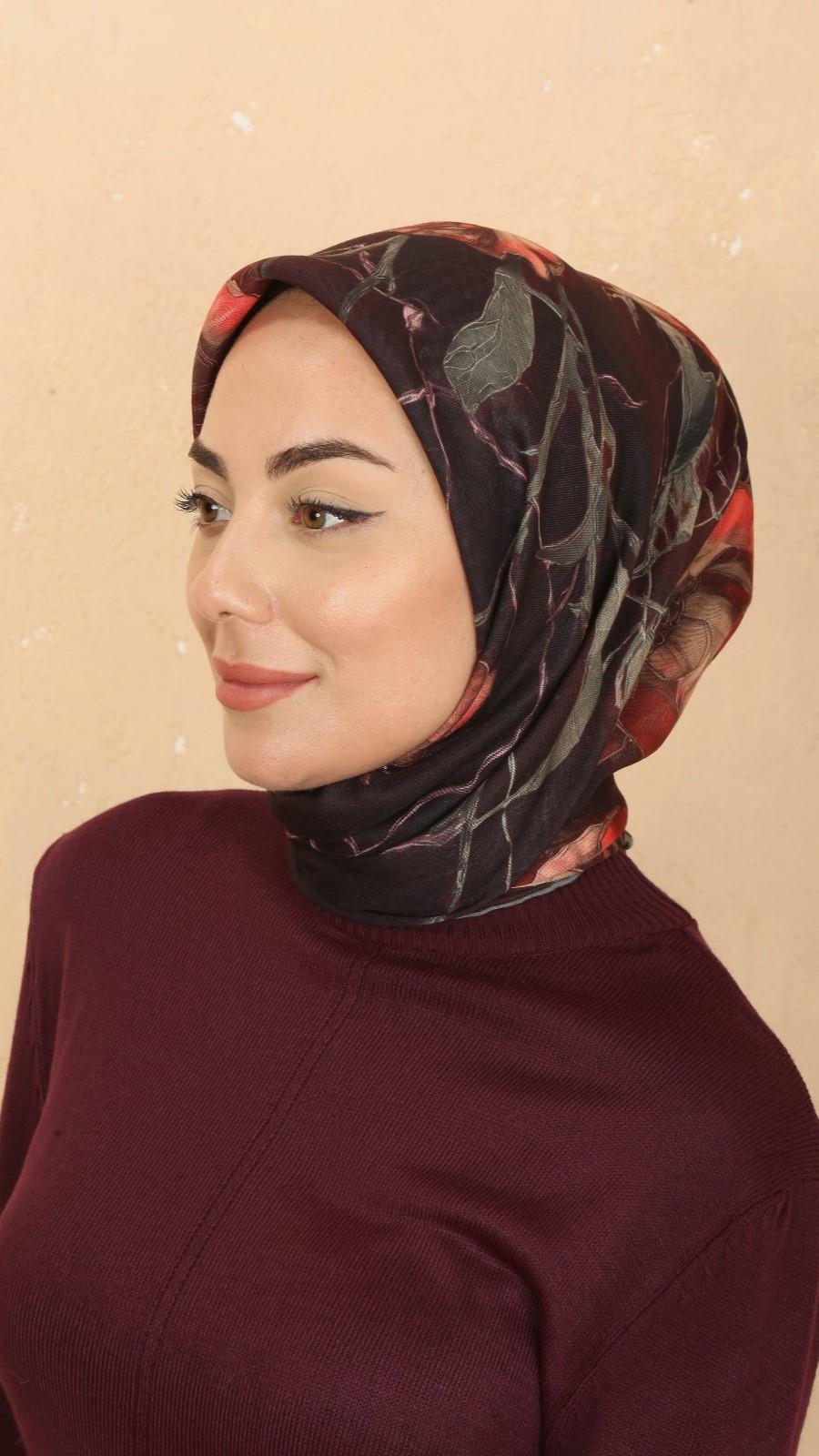 Locella Soft Pamuk Eşarp Koyu Bordo
