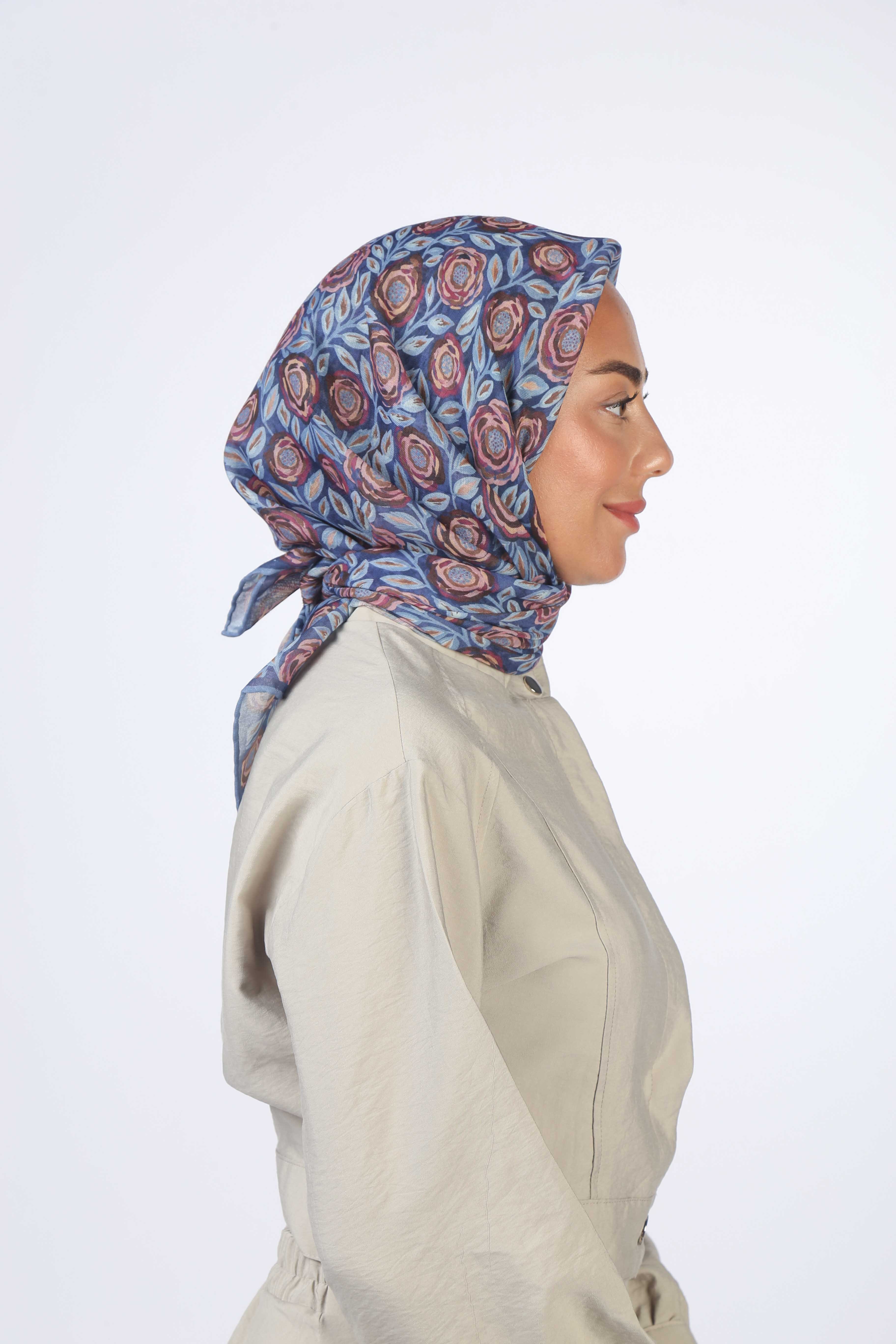 Locella Soft Pamuk Eşarp Saks