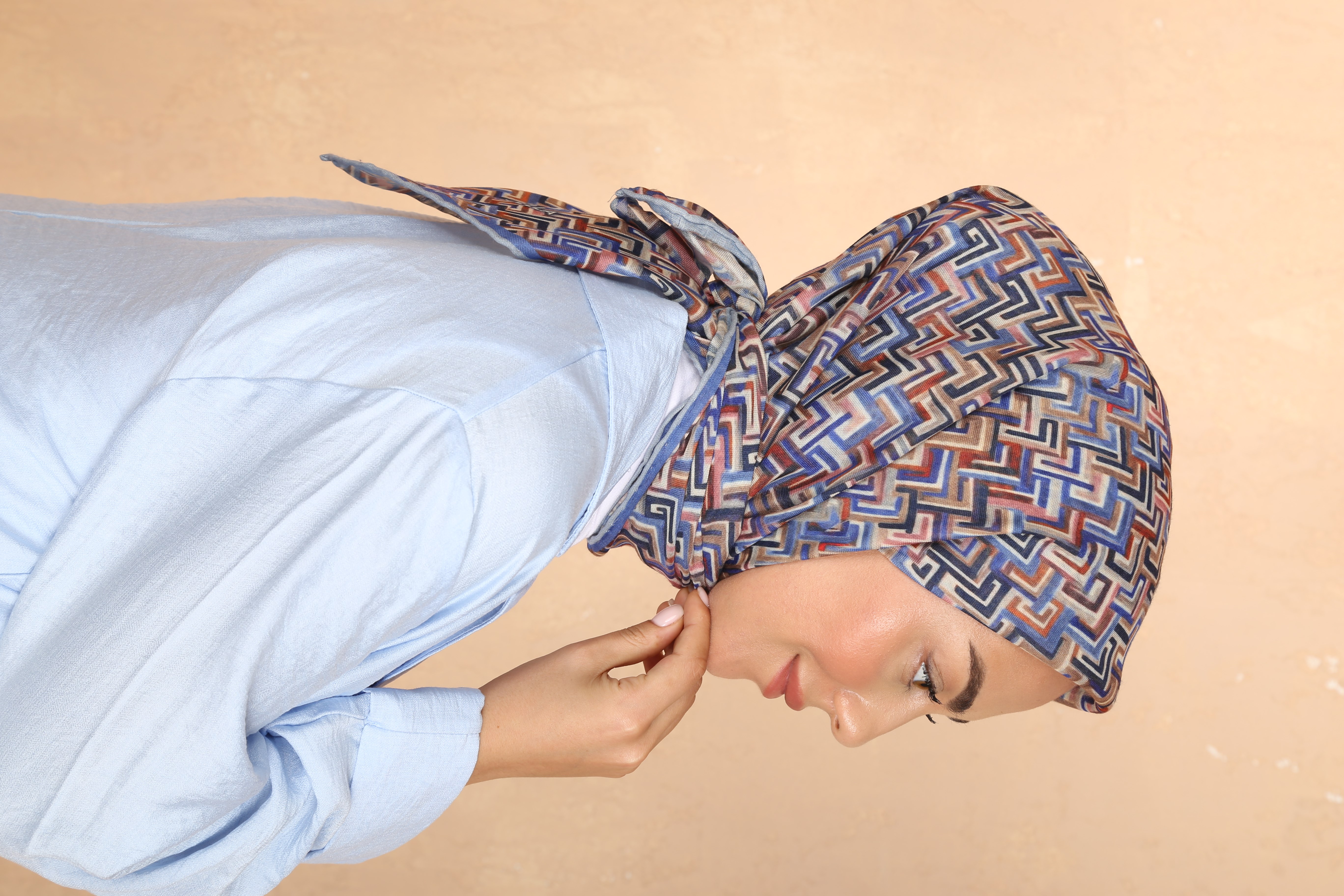 Locella Soft Pamuk Eşarp Saks