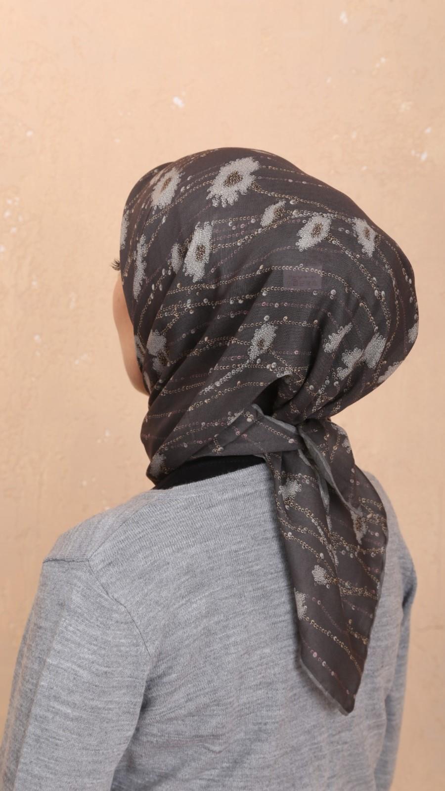 Locella Soft Pamuk Eşarp Koyu Gri