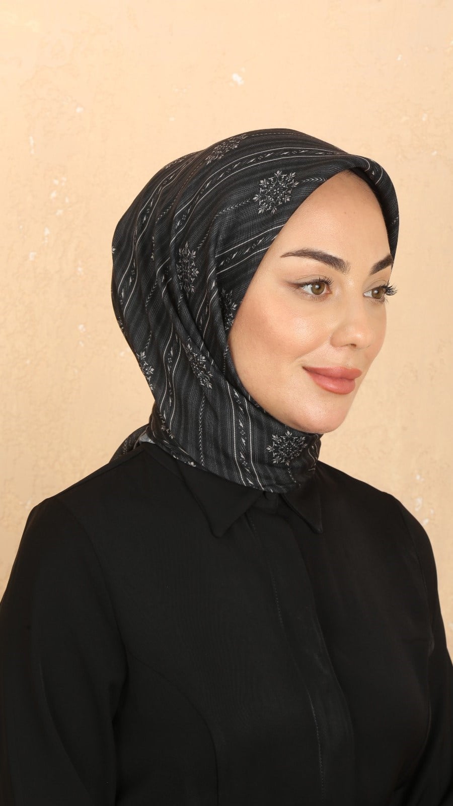 Locella Soft Pamuk Eşarp Siyah