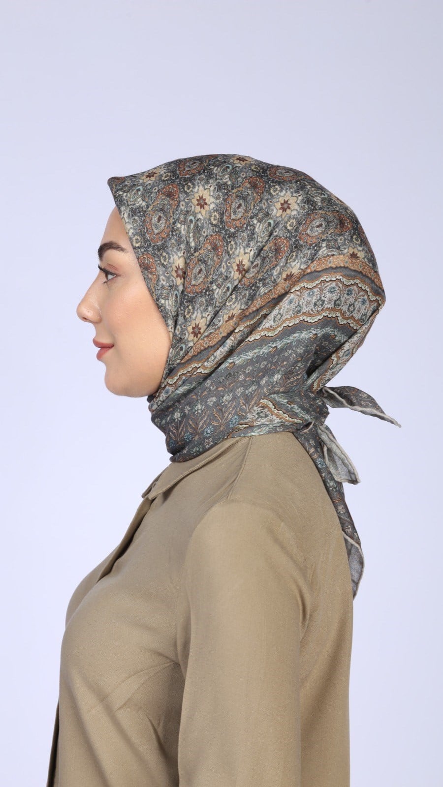 Locella Soft Pamuk Eşarp Gri