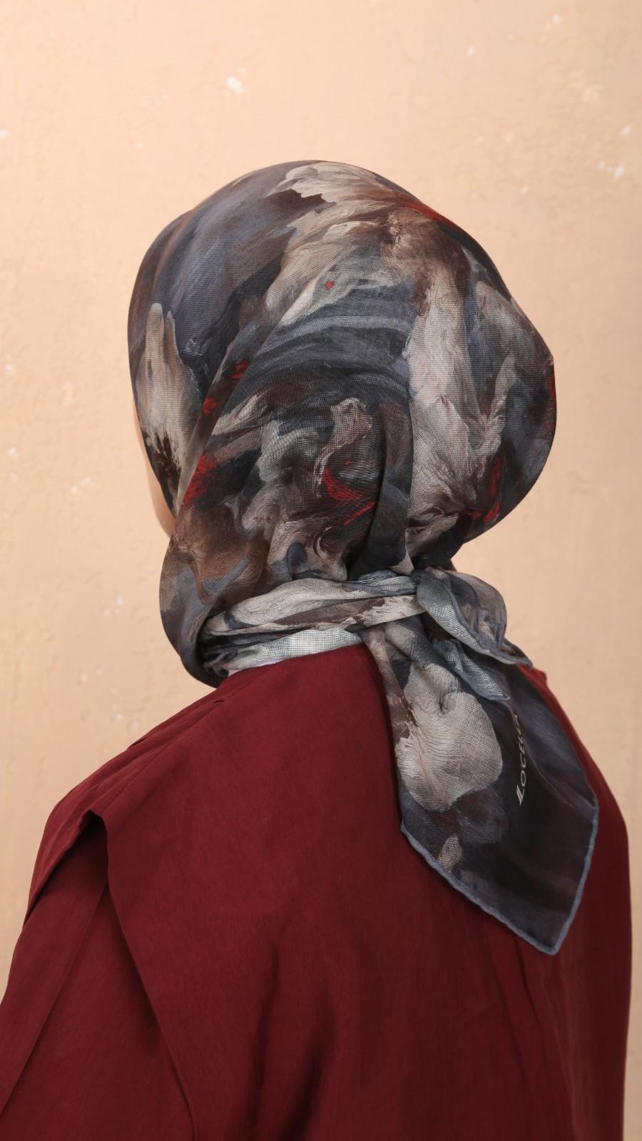 Locella Soft Pamuk Eşarp Gri