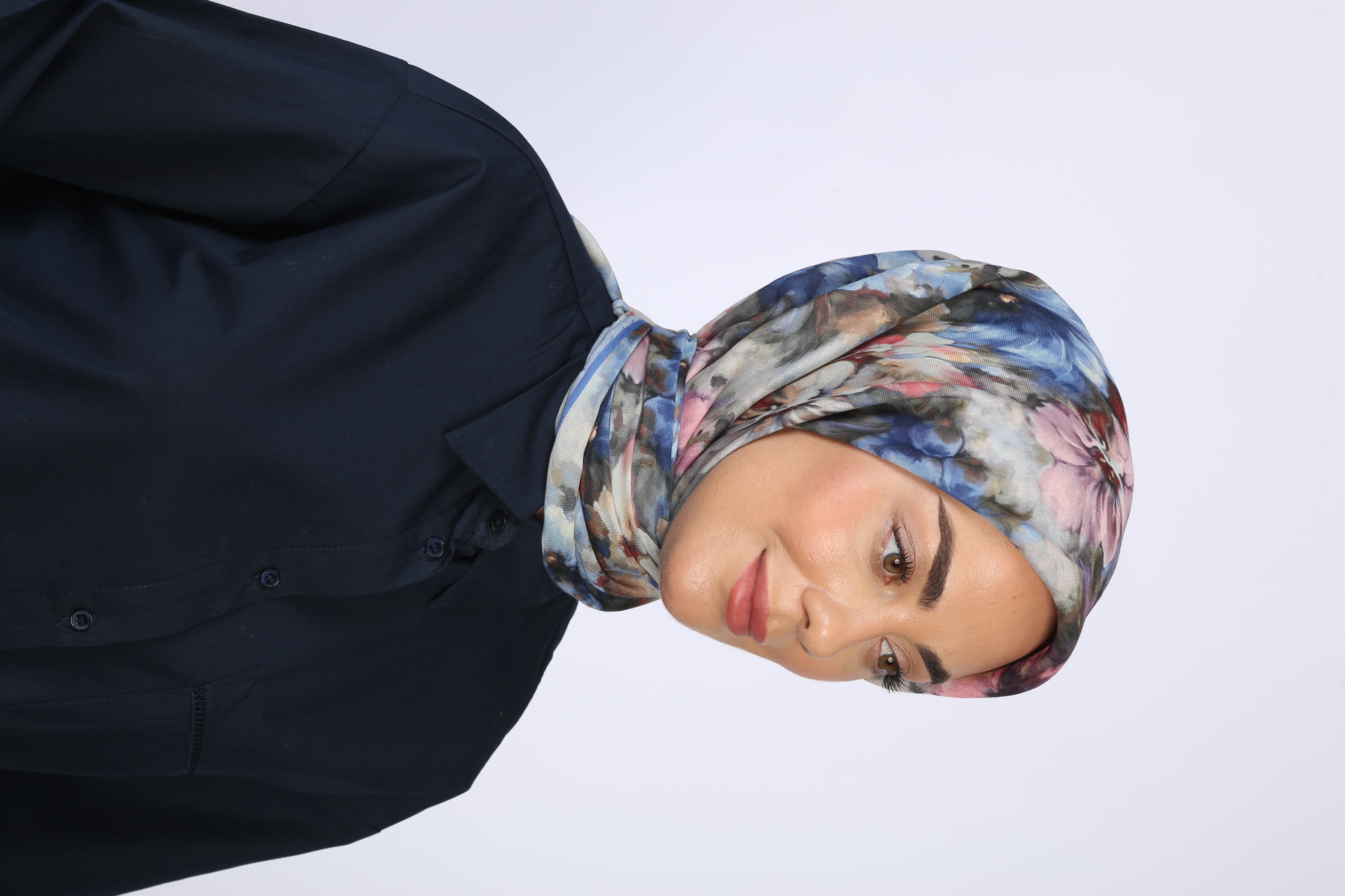 Locella Soft Pamuk Eşarp Mavi