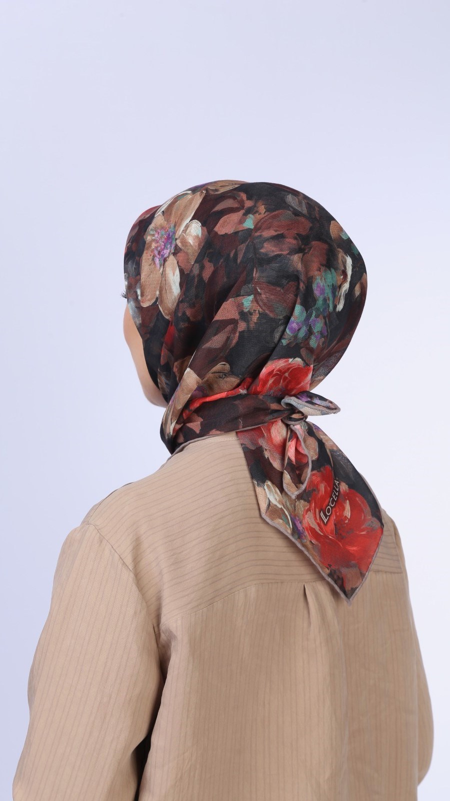 Locella Soft Pamuk Eşarp Siyah