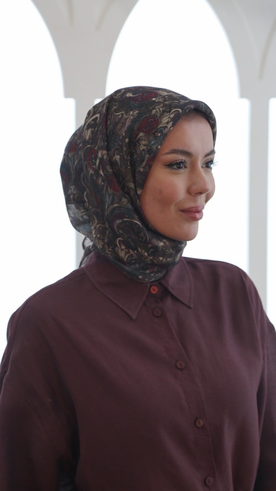 Locella Soft Pamuk Eşarp Kakao