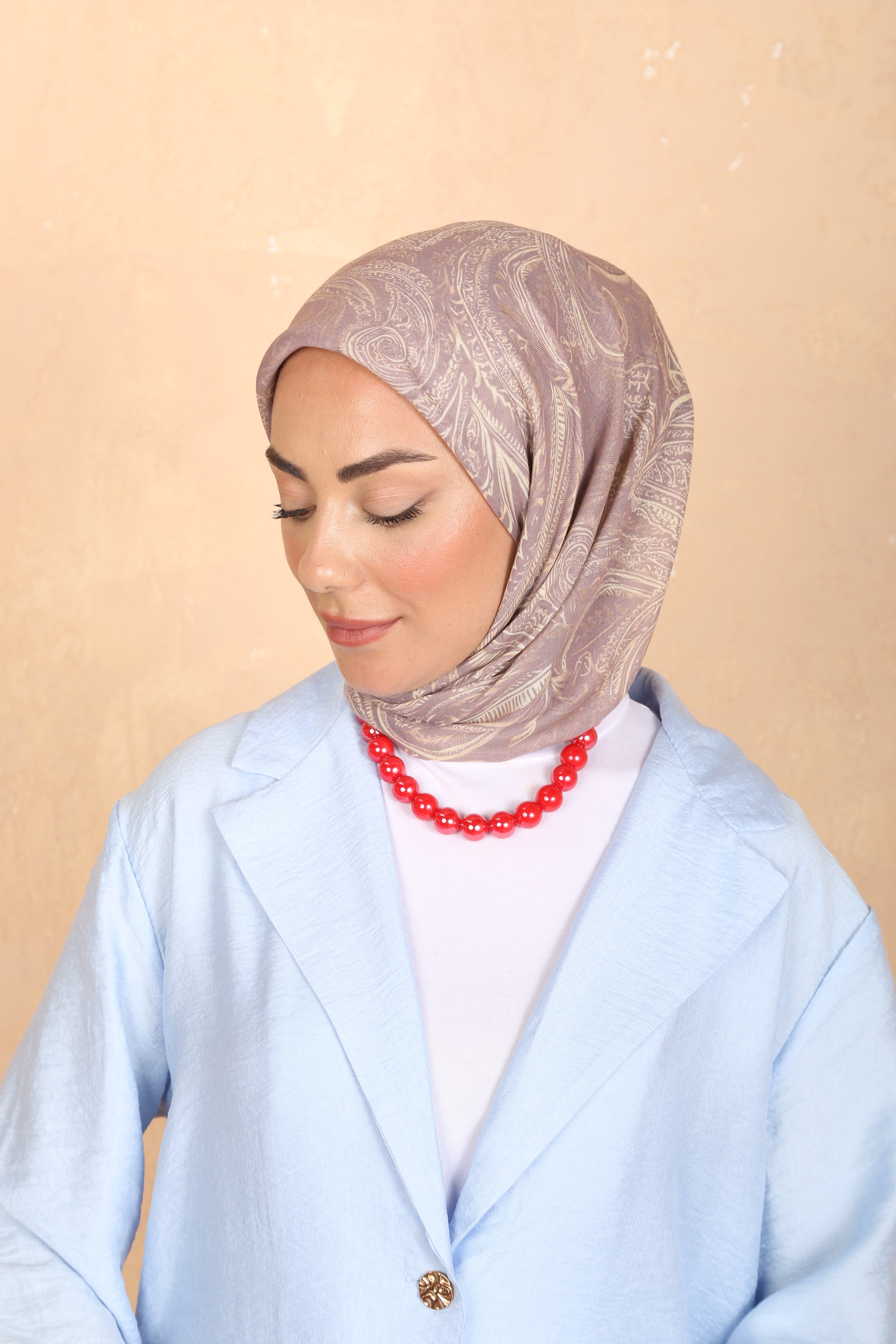 Locella Soft Pamuk Eşarp Gül Kurusu