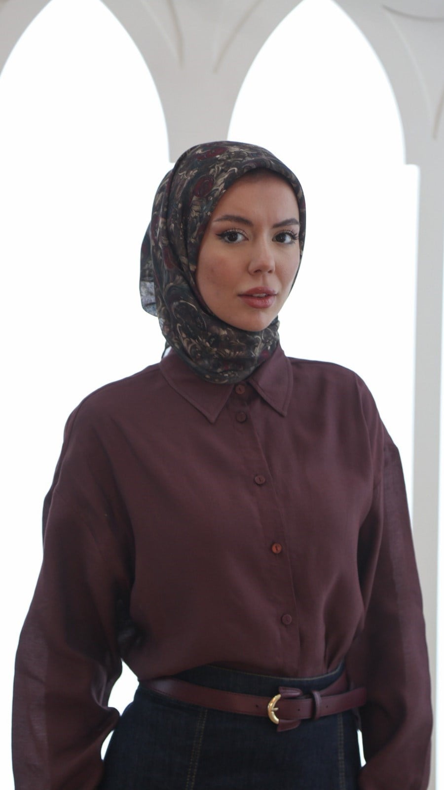 Locella Soft Pamuk Eşarp Kakao
