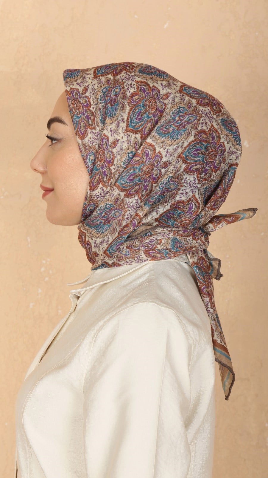 Locella Soft Pamuk Eşarp Krem