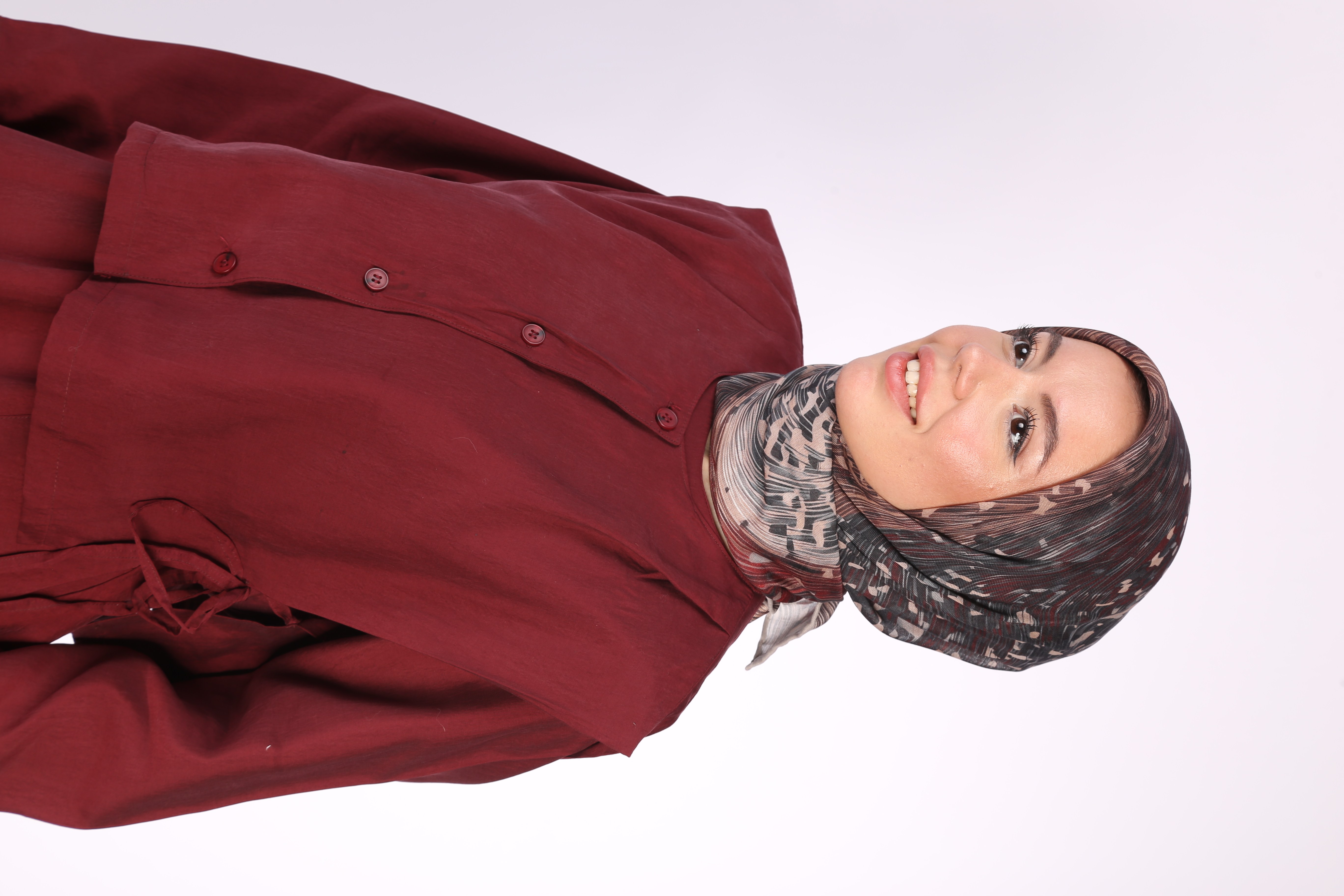 Locella Soft Pamuk Eşarp Bordo