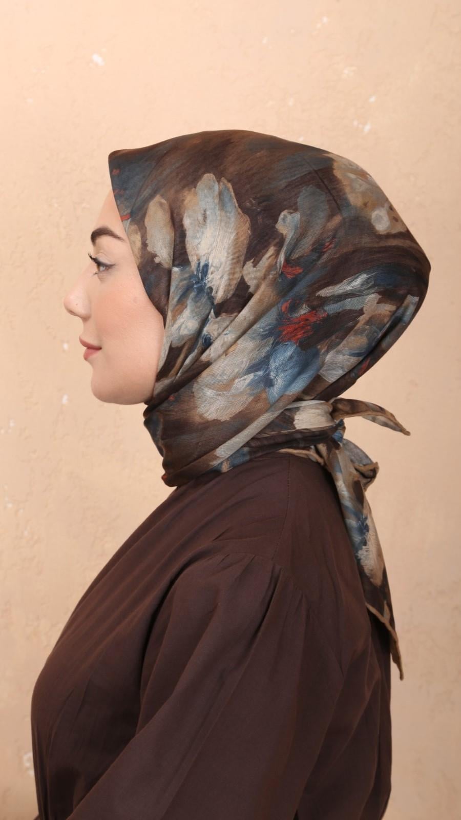 Locella Soft Pamuk Eşarp Kahve