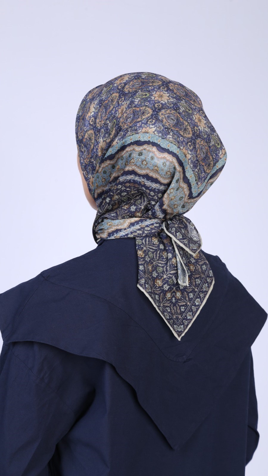 Locella Soft Pamuk Eşarp Lacivert