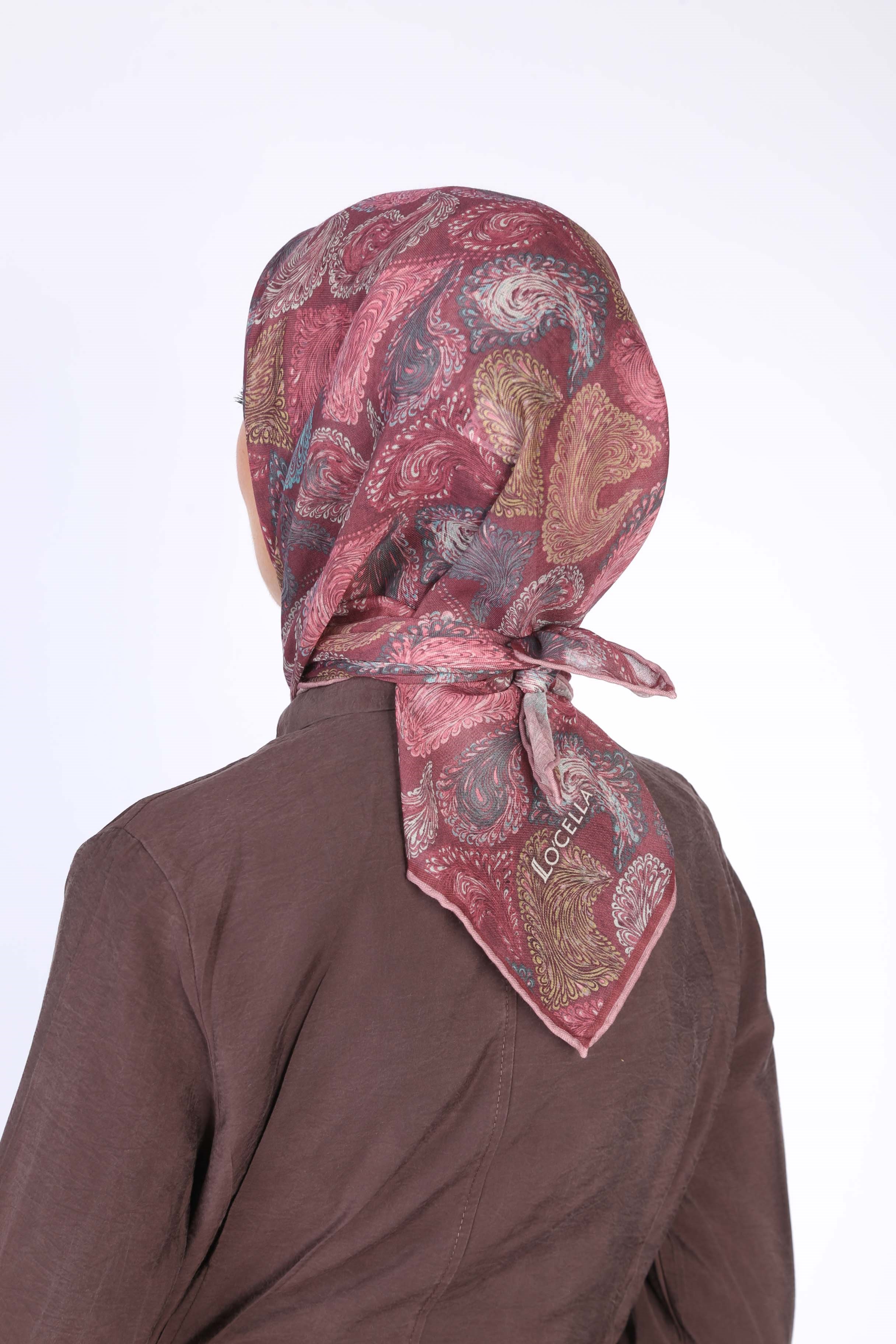 Locella Soft Pamuk Eşarp-Bordo