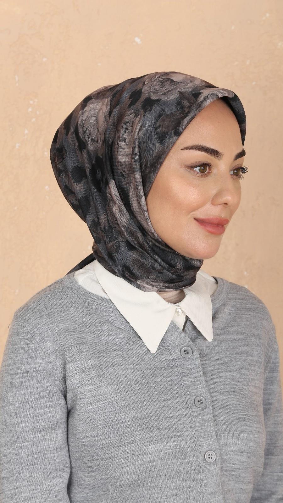 Locella Soft Pamuk Eşarp Koyu Gri