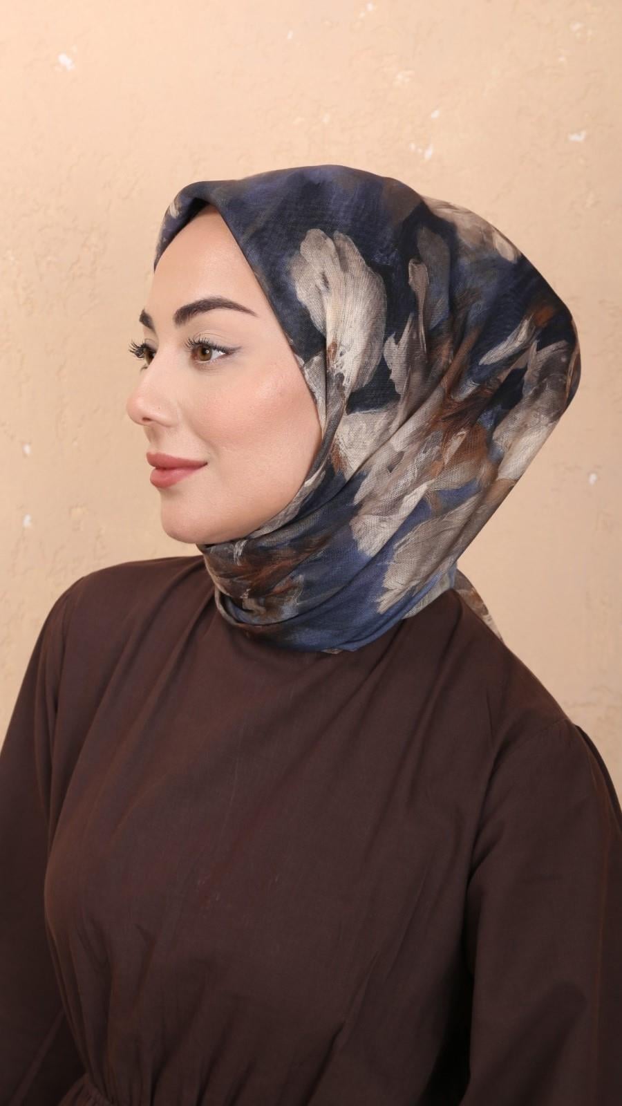 Locella Soft Pamuk Eşarp Lacivert