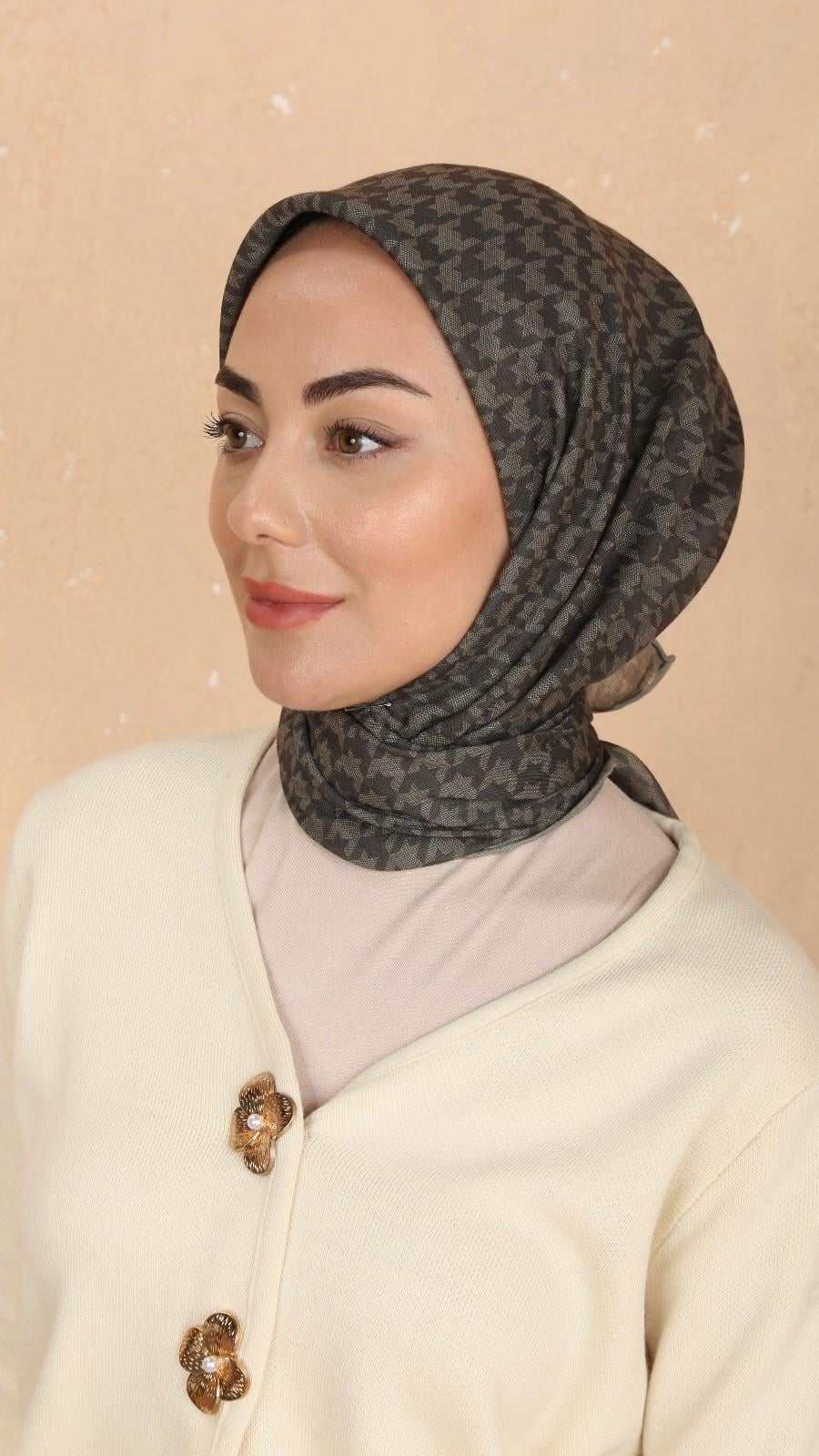 Locella Soft Pamuk Eşarp Koyu Yeşil