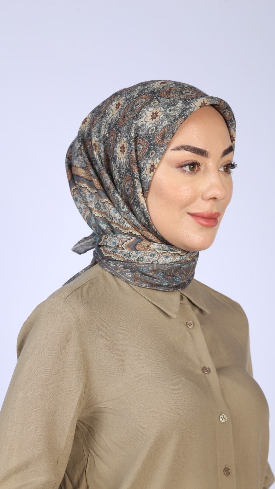 Locella Soft Pamuk Eşarp Gri