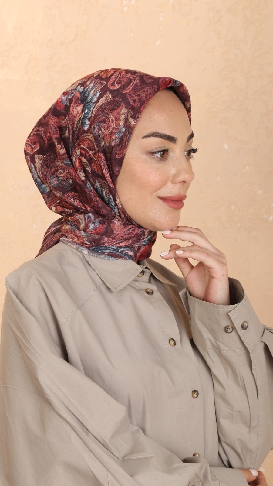 Locella Soft Pamuk Eşarp Bordo
