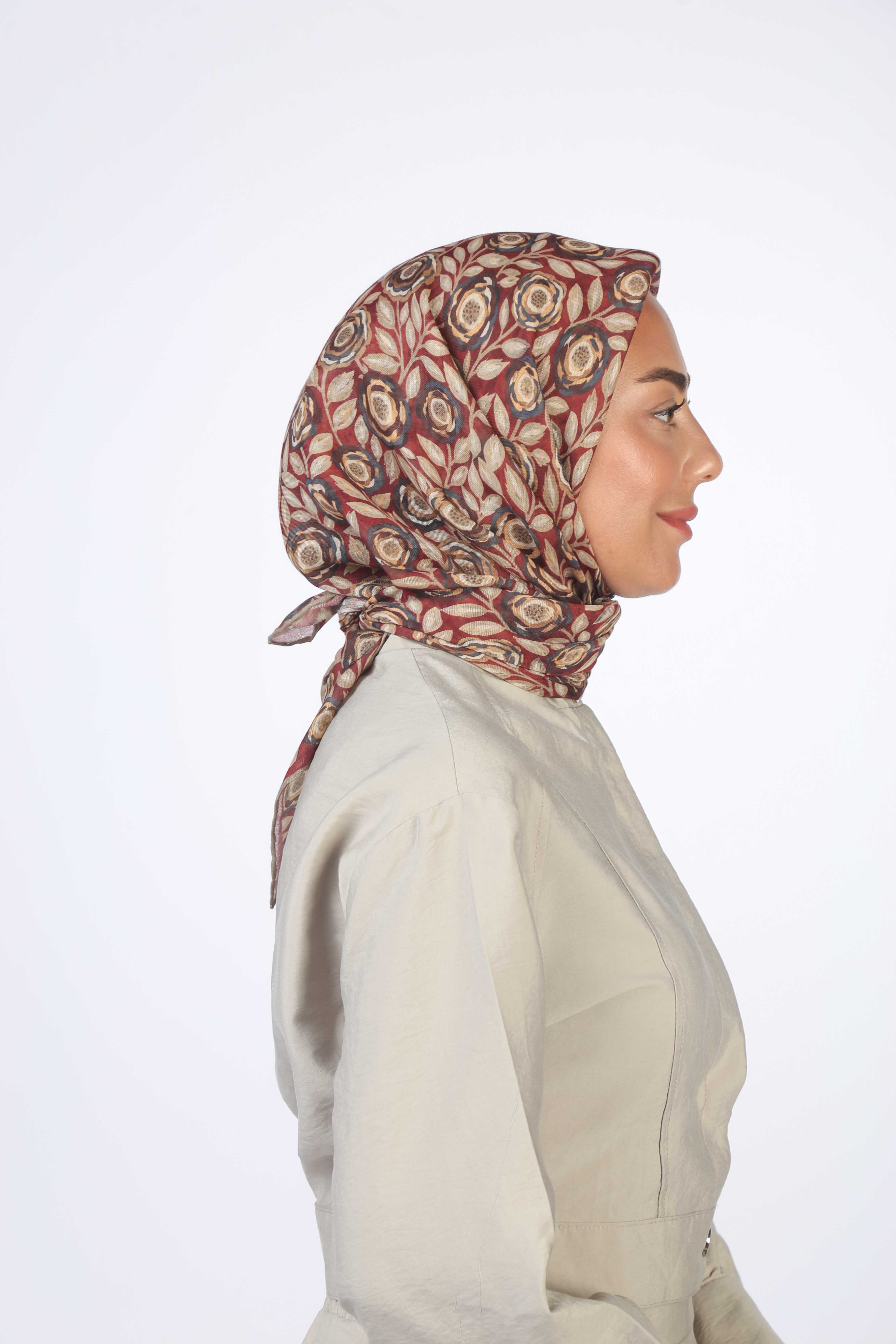 Locella Soft Pamuk Eşarp Bordo