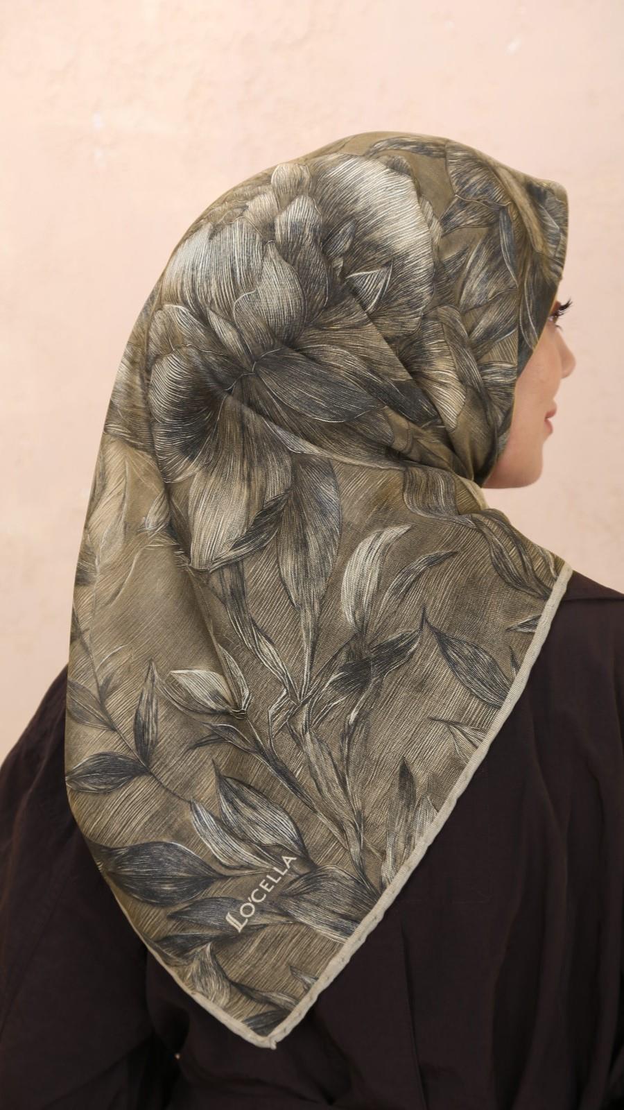 Locella Soft Pamuk Eşarp Olive-9