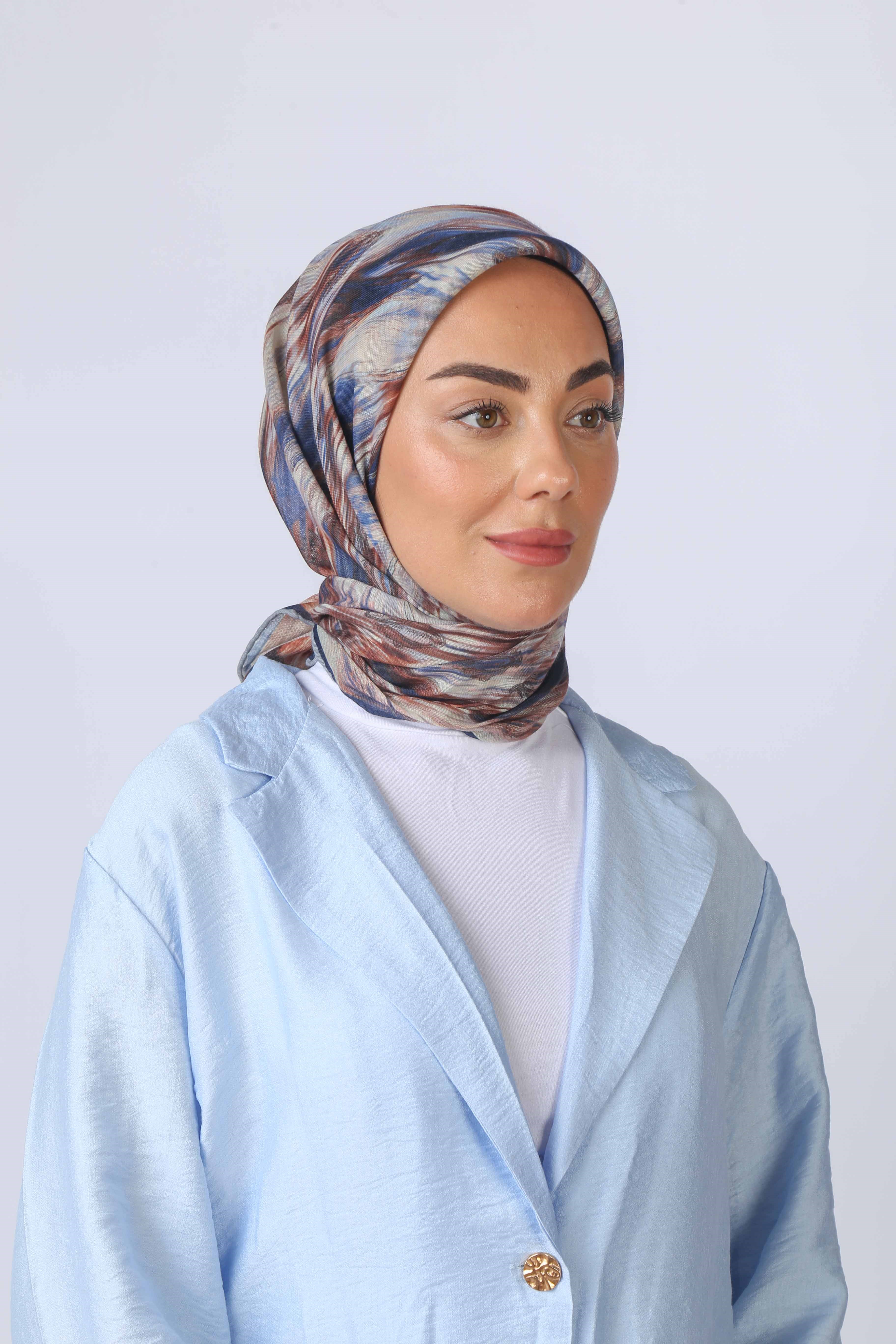 Locella Soft Pamuk Eşarp Lacivert