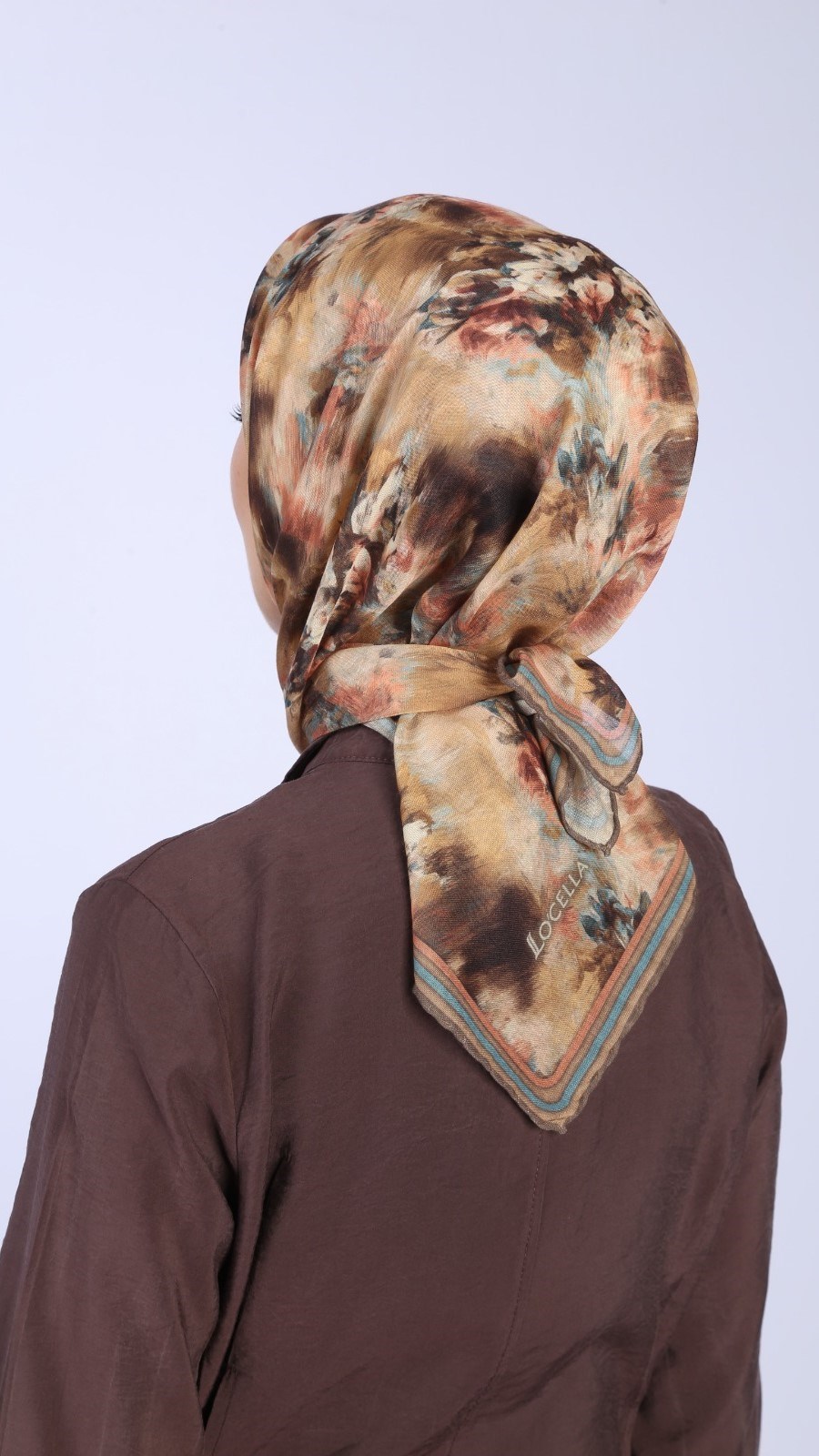 Locella Soft Pamuk Eşarp Kahve