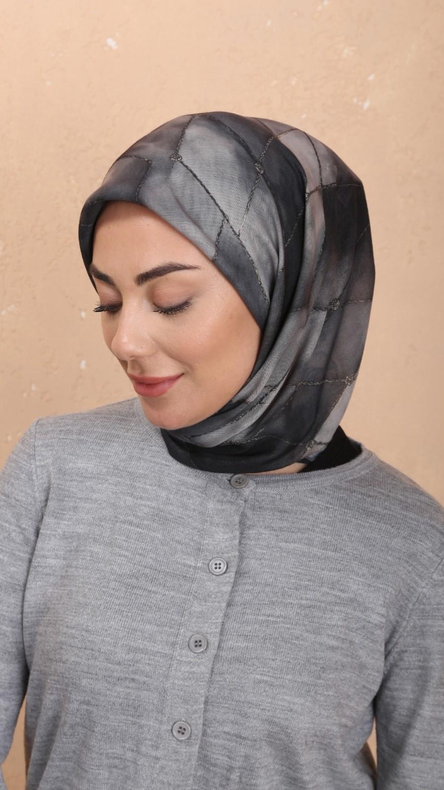 Locella Soft Pamuk Eşarp Siyah
