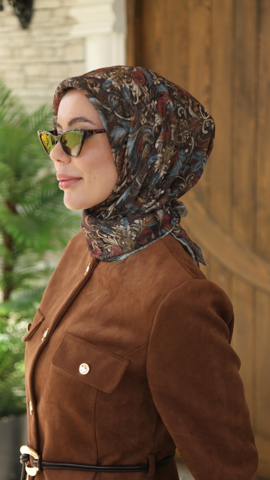 Locella Soft Pamuk Eşarp Küllü Kahve