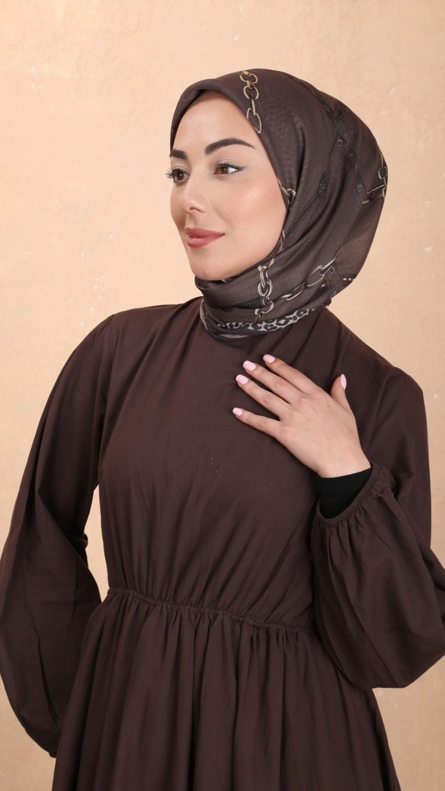 Locella Soft Pamuk Eşarp Kahve