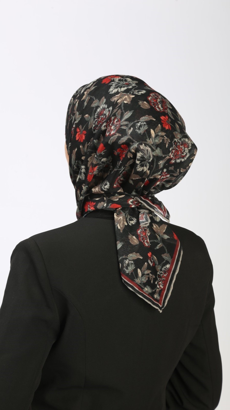 Locella Soft Pamuk Eşarp Siyah