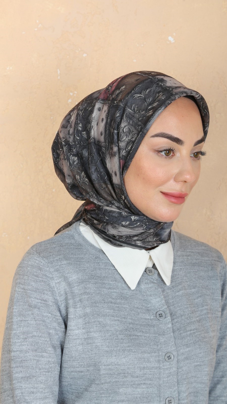 Locella Soft Pamuk Eşarp Antrasit