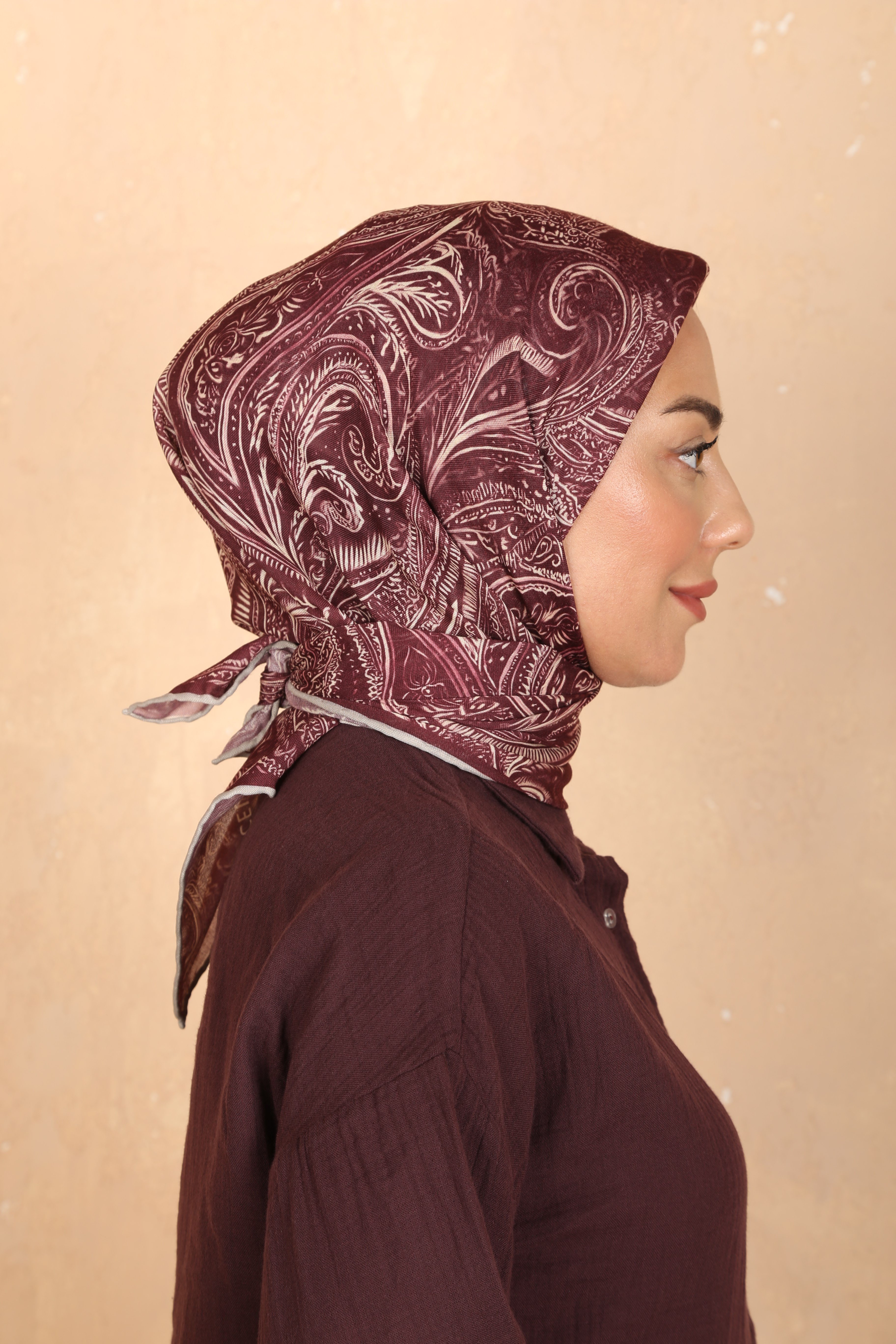 Locella Soft Pamuk Eşarp Mürdüm