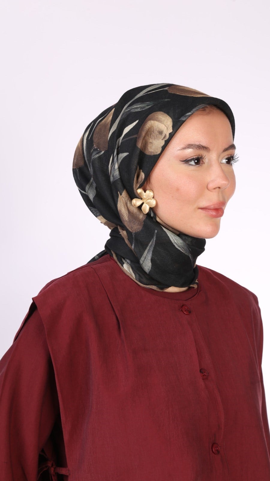 Locella Soft Pamuk Eşarp Siyah