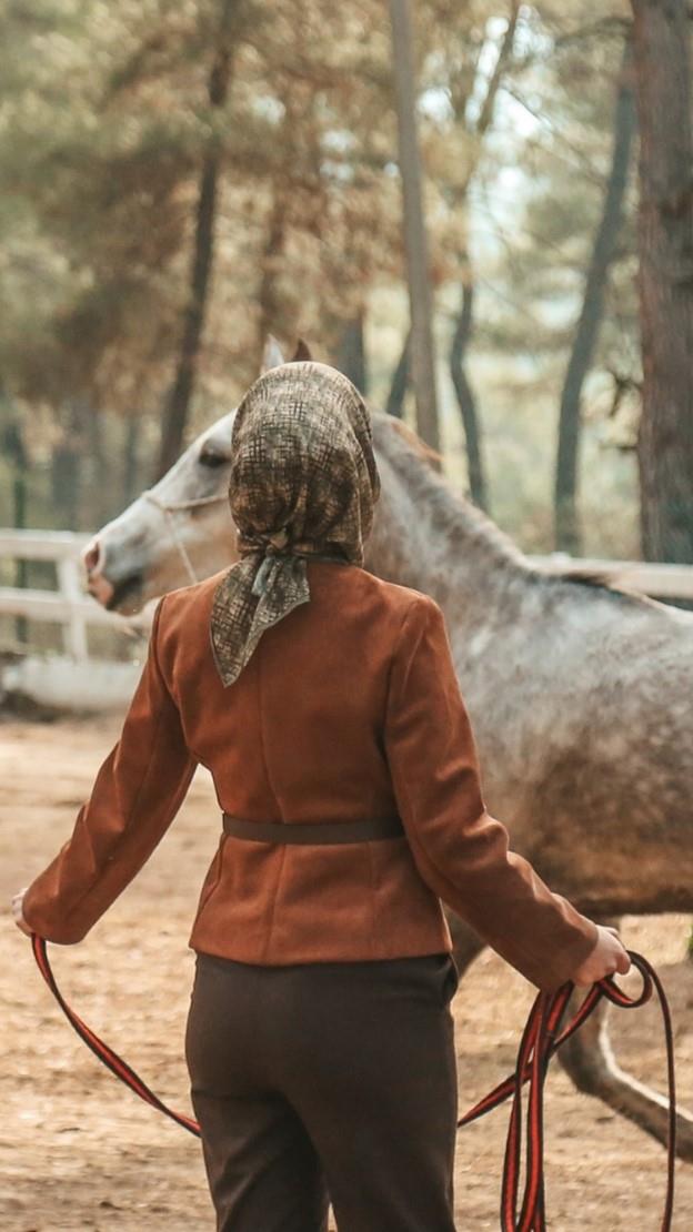 Locella Soft Pamuk Eşarp Yeşil