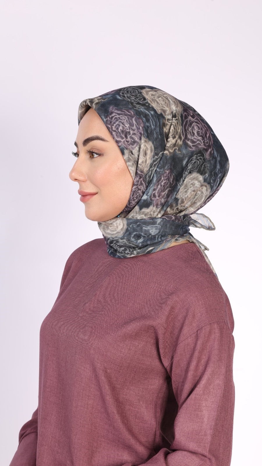 Locella Soft Pamuk Eşarp Mavi