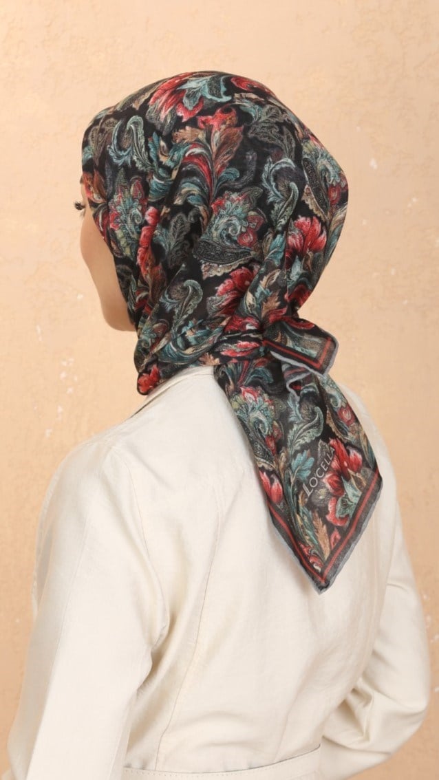 Locella Soft Pamuk Eşarp Siyah