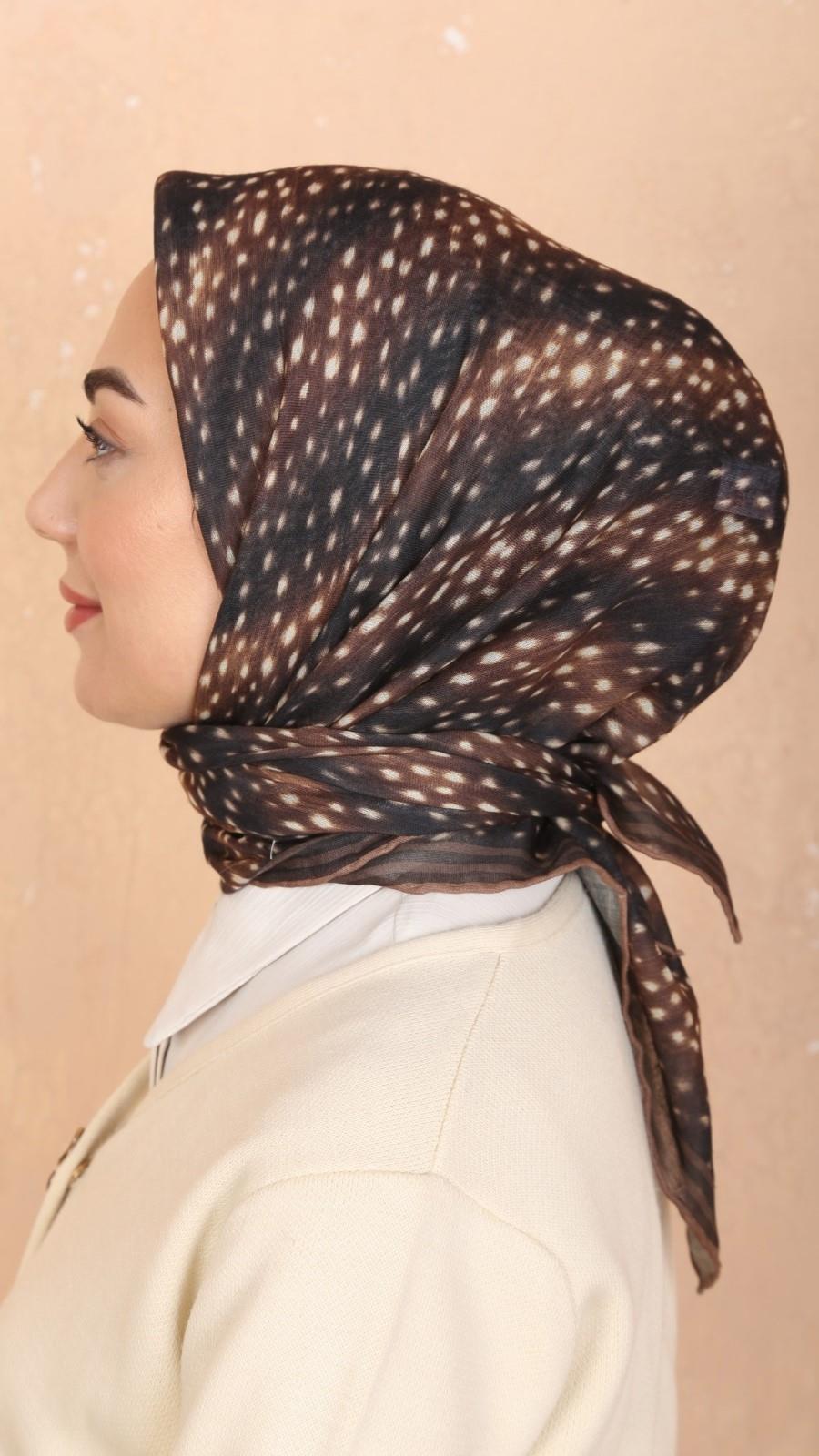 Locella Soft Pamuk Eşarp Ceylan Desen