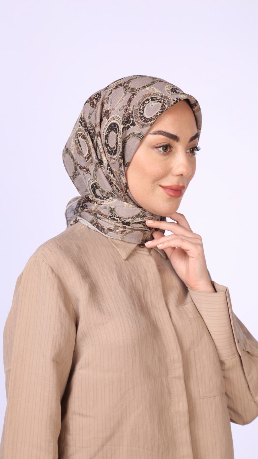 Locella Soft Pamuk Eşarp Vizon