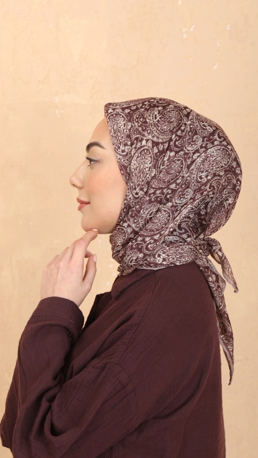 Locella Soft Pamuk Eşarp Bordo