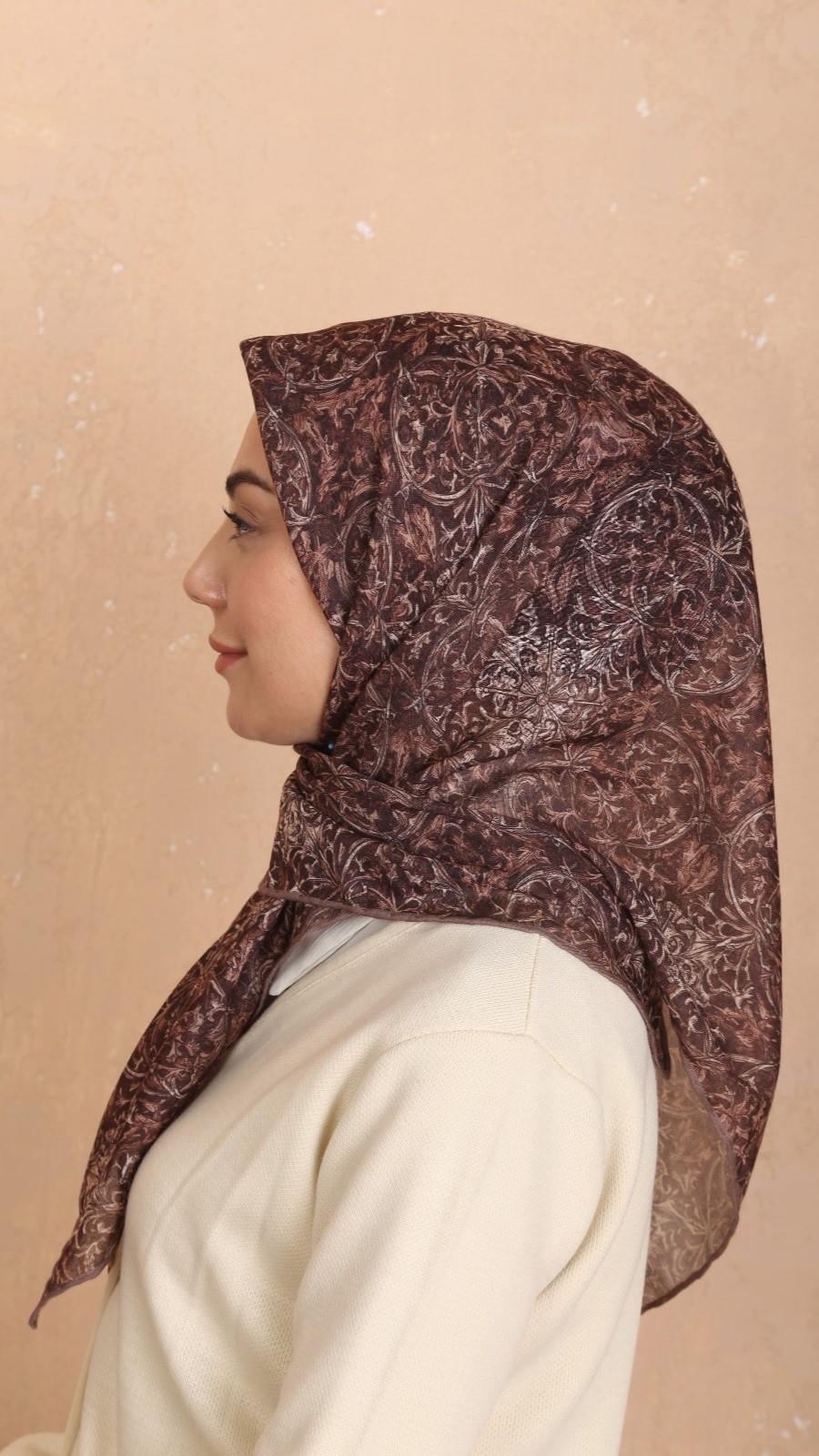 Locella Soft Pamuk Eşarp Kahve